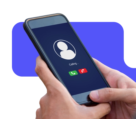 A mobile device is making a call.