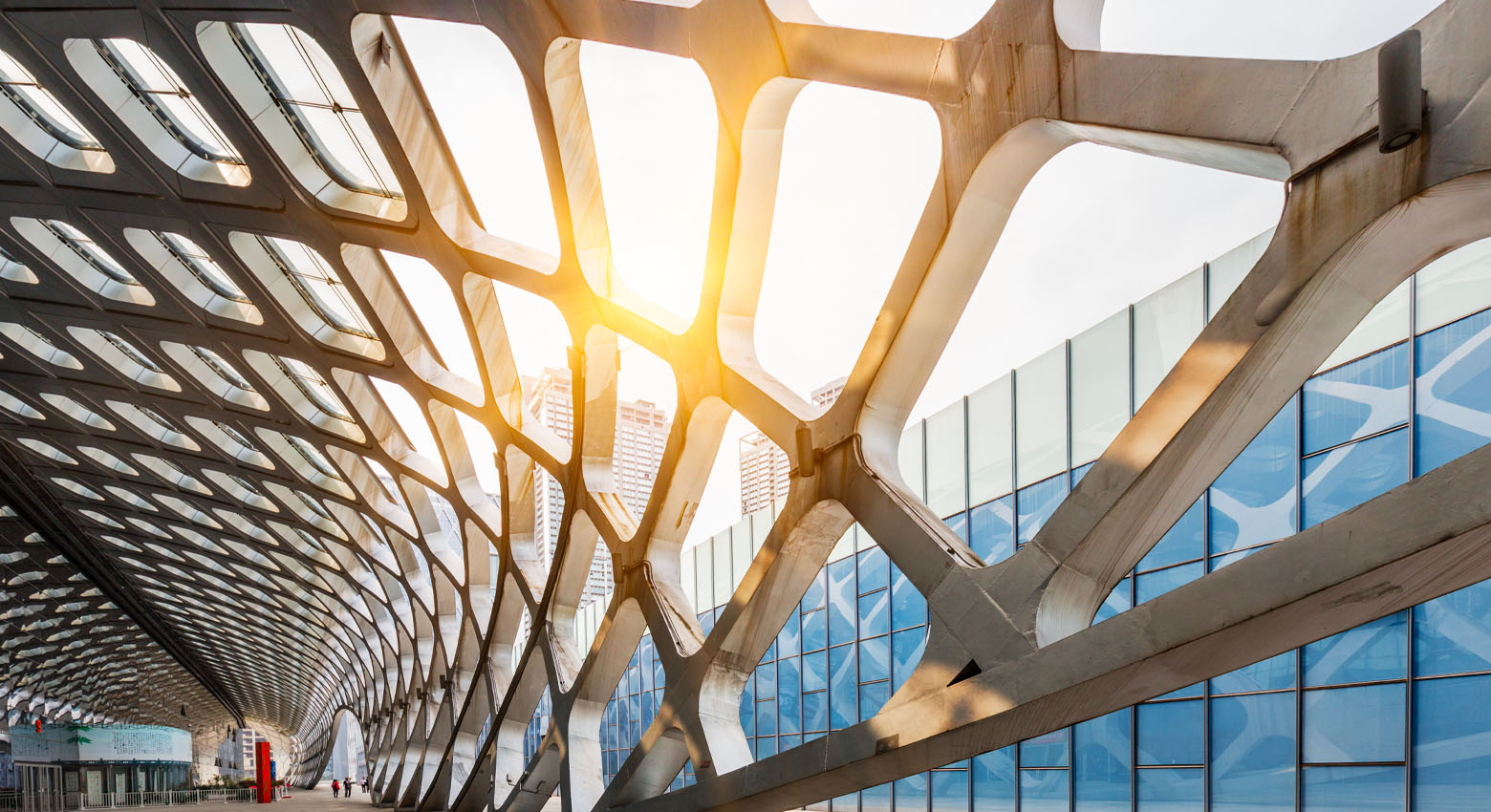 Architectural structure with sky 