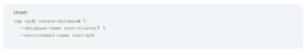 CLI command: Create a Multi-AZ COD cluster