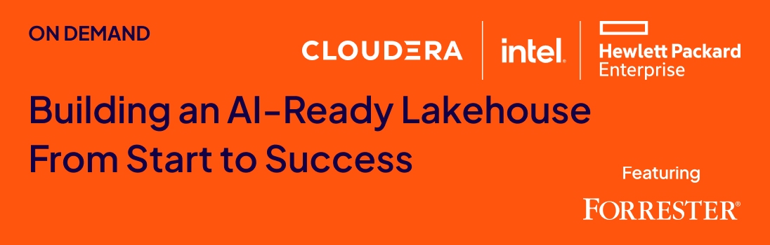 Cloudera Intel and HPE logos featuring Forrester