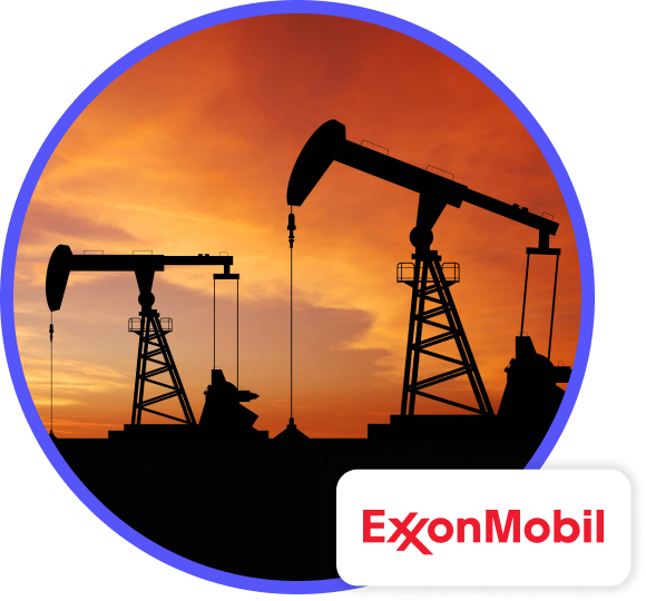 Exxon Mobil logo and imagery